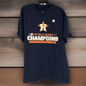 Houston Astros 2017 World Series Champions T-Shirt Men's XL Navy Fanatics NEW